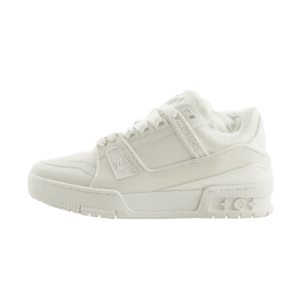 Louis Vuitton Trainer Sneaker white leather low top lace-up sneaker