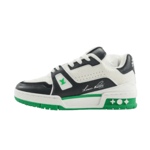 Louis Vuitton LV Trainer Sneaker white black green leather low-top athletic shoes