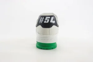 Nike Air Force 1 Low #54 white black green leather sneakers with printed heel tab design
