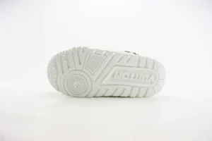 Louis Vuitton LV Trainer sneaker white rubber sole with embossed logo and textured tread pattern