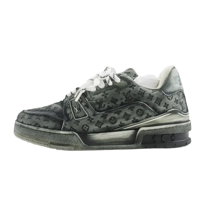 Louis Vuitton LV Trainer Sneaker grey monogram leather low-top athletic shoe