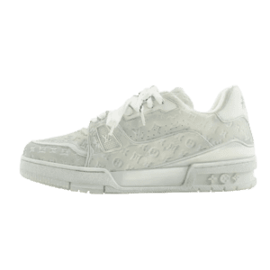 Louis Vuitton LV Trainer Sneaker white embossed monogram leather sneakers