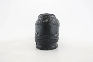 Repsgoat sneakers black leather with studded "#GOAT" text on heel tab