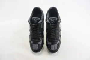 Louis Vuitton Run Away sneaker black white checkered leather textile sneakers
