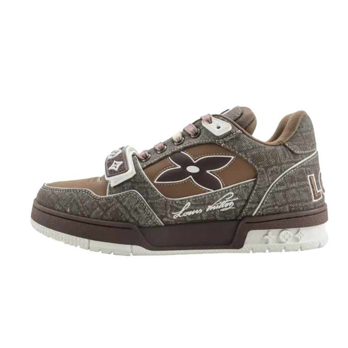 Louis Vuitton Trainer Low Vision brown beige monogram canvas leather sneakers
