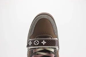 Louis Vuitton Trainer limited edition low-cut casual board shoe, featuring distinctive logo strap and stylish design, suitable for luxury footwear enthusiasts.