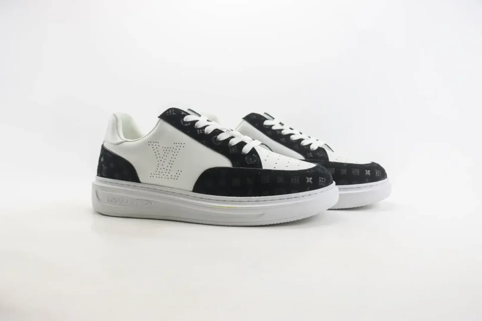 Louis Vuitton Run Away sneaker white black leather suede luxury designer shoes