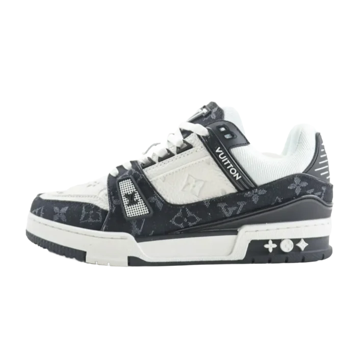 Louis Vuitton LV Trainer Sneaker black white monogram canvas leather shoes