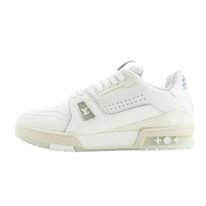 Louis Vuitton LV Trainer sneakers white leather with perforated detailing and translucent sole accents