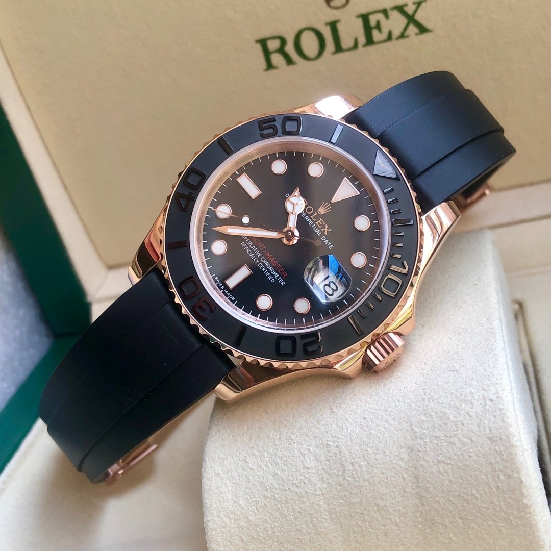 Rolex Yacht-Master 40MM Rose Gold With 3135 movement Oysterflex Strap 116655-0001