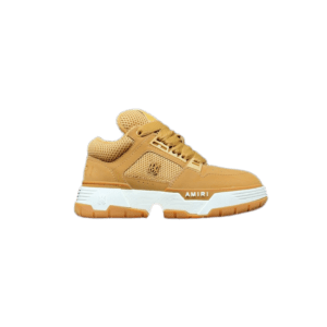 Amiri Skeleton low top sneakers brown tan mesh leather with white rubber sole