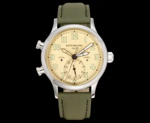 Patek Philippe Calatrava Pilot Travel Time 40.8mm Fabric Strap Premium Edition