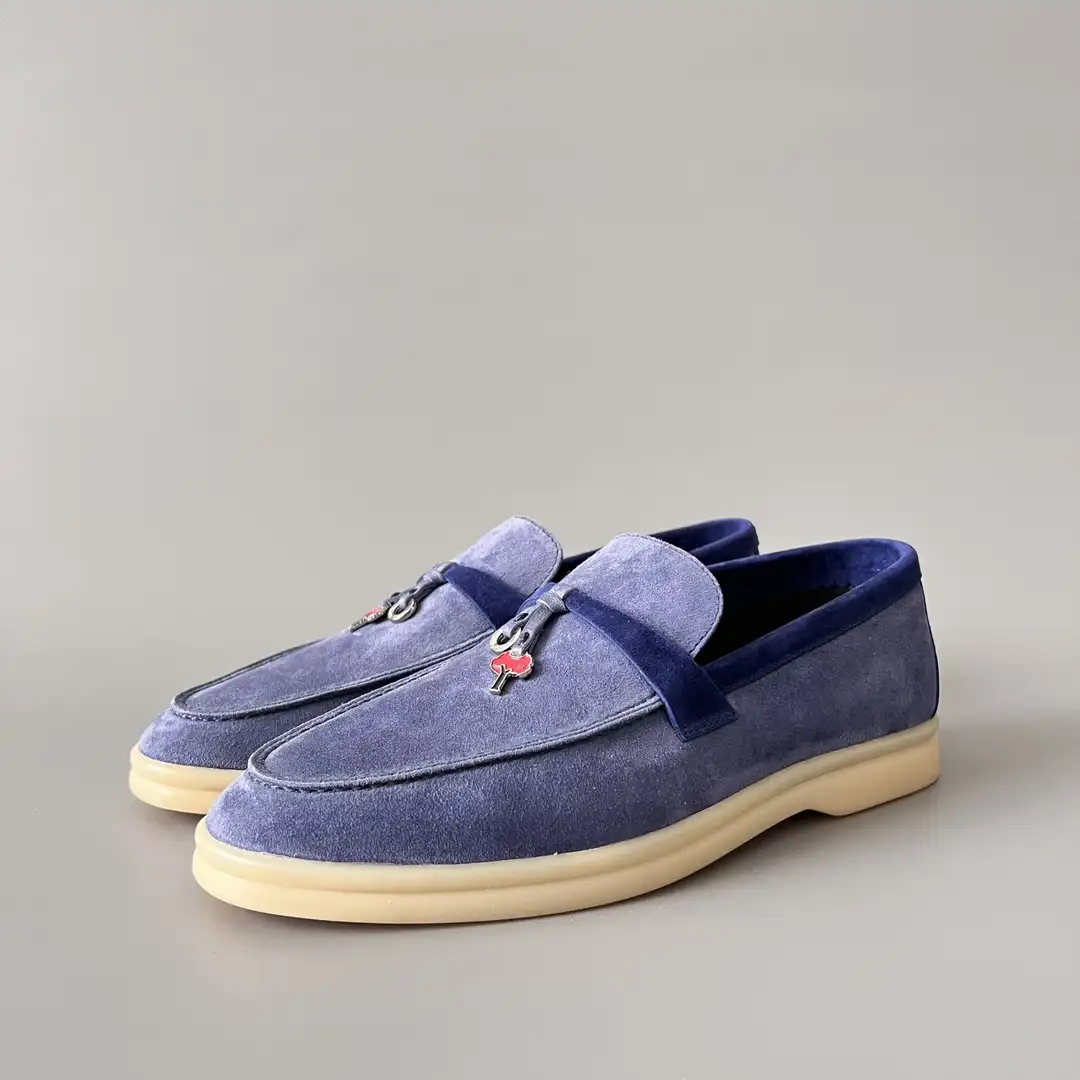 Loro Piana round toe low top women's loafers.encoding