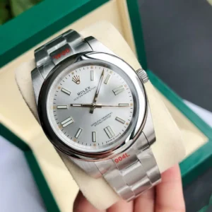 Rolex Oyster Perpetual 124300 silver dial stainless steel bezel stainless steel watch