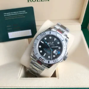 Rolex Yacht-Master 268622 black dial platinum bezel stainless steel watch