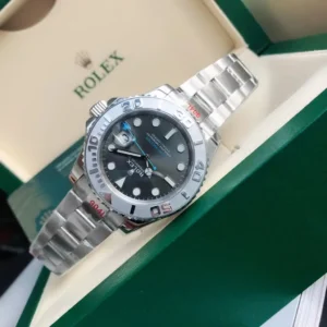 Rolex Yacht-Master 126622 black dial platinum bezel stainless steel watch with oyster bracelet