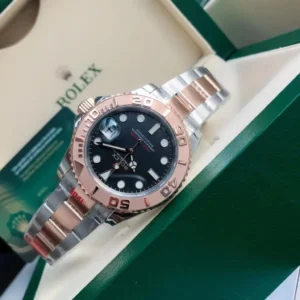 Rolex Yacht-Master 126621 black dial rose gold bezel stainless steel and rose gold watch