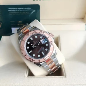 Rolex Yacht-Master 126621 black dial rose gold bezel stainless steel watch