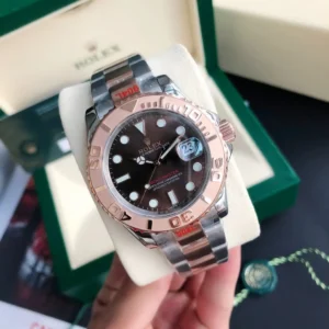 Rolex Yacht-Master 116621 rose gold bezel chocolate dial stainless steel watch