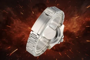 Rolex Oyster Perpetual silver dial stainless steel bezel stainless steel watch with bracelet clasp