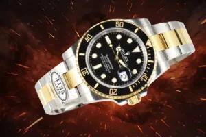 Rolex Submariner 3135 black dial ceramic bezel stainless steel and gold watch