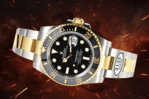 Rolex Submariner 3135 black dial ceramic bezel two-tone stainless steel and gold watch