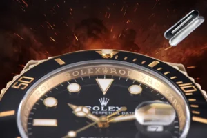 Rolex Submariner 116613LN black dial gold ceramic bezel stainless steel watch with magnified date window