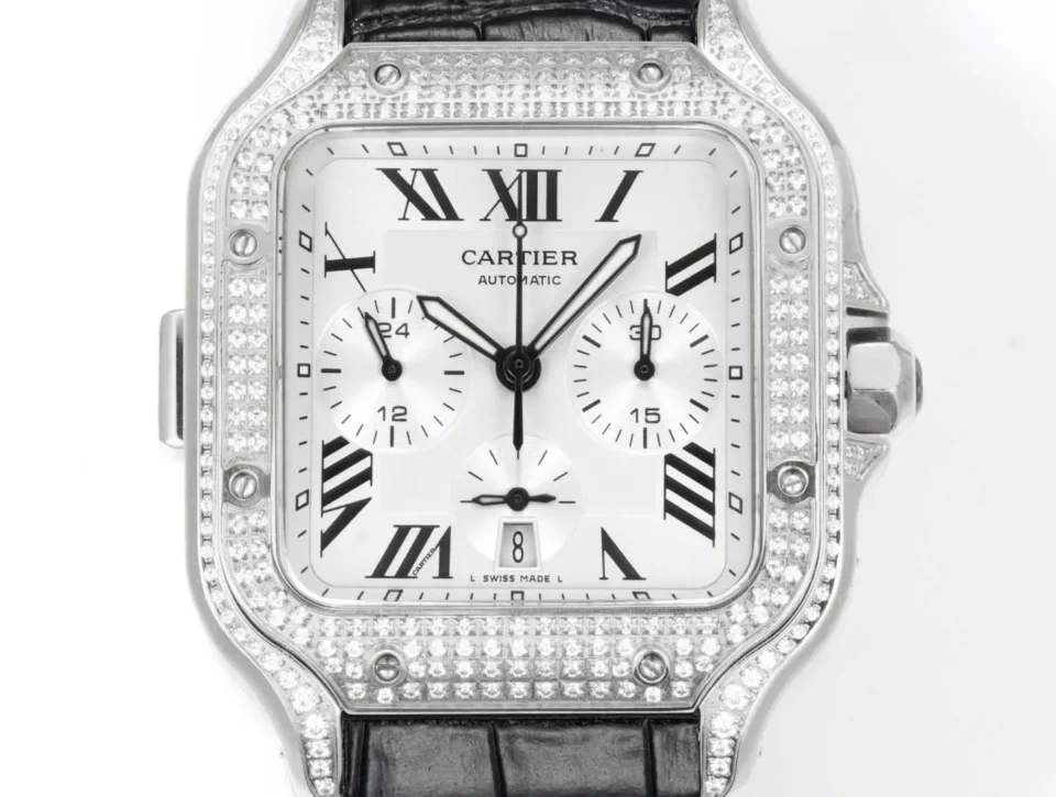 Cartier Santos Chronograph Extra Large 43mm Leather Strap Premium Edition