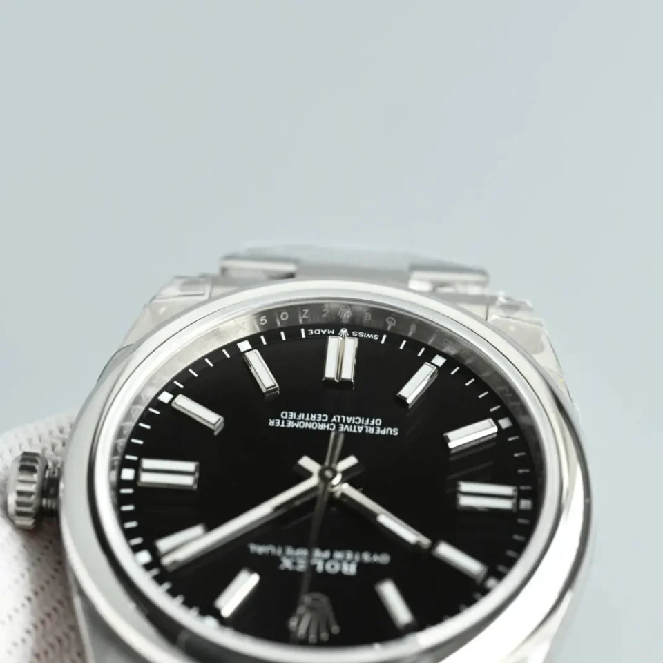 Rolex Oyster Perpetual 36 black dial stainless steel bezel stainless steel watch