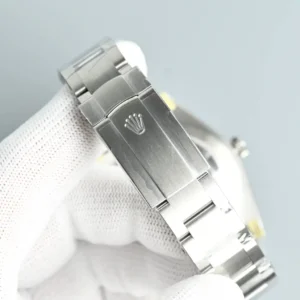 Rolex Submariner 116610LN stainless steel bracelet with engraved crown clasp and brushed finish