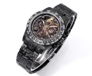 Rolex Daytona 116500LN black skeleton dial carbon bezel carbon case watch