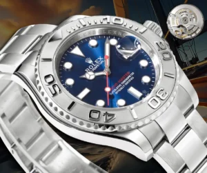 Rolex Yacht-Master 16622 blue dial stainless steel bezel stainless steel watch with sapphire crystal