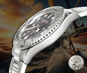 Rolex Yacht-Master 268622 black dial platinum bezel stainless steel watch