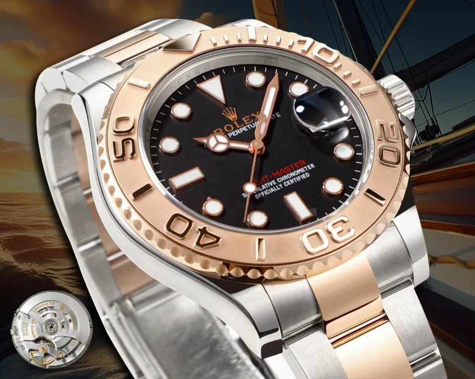 Rolex Yacht-Master 126621 black dial rose gold bezel stainless steel and rose gold watch