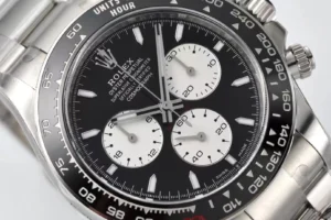 Rolex Cosmograph Daytona 116500LN black dial ceramic bezel stainless steel watch close-up