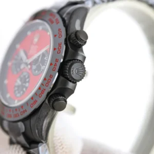 Rolex Daytona red dial black ceramic bezel black stainless steel watch