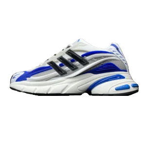 Adidas sneakers in grey and blue featuring a sleek design, showcasing mesh and rubber elements, perfect for trendy footwear collections on RepsGoat.