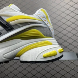 Adidas Temper Run yellow white black mesh and synthetic leather sneakers with EVA sole cushioning