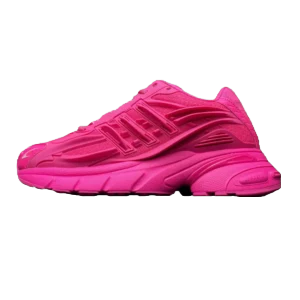 Adidas Temper Run pink monochrome synthetic and mesh sneakers