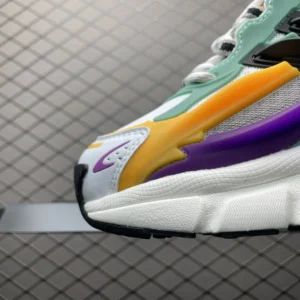 Nike Zoom 2K green yellow purple white synthetic leather sneakers with mesh upper and rubber sole