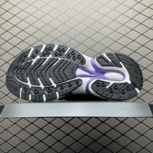 Nike Air Zoom Spiridon OG white black purple mesh sneakers with durable rubber outsole and visible adiPRENE cushioning