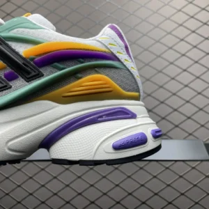 New Balance 878 multicolor purple yellow green white mesh leather sneakers with adiPRENE cushioning