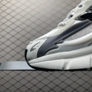 Nike Zoom 2K white grey black mesh leather sneakers close-up view of sole and upper part