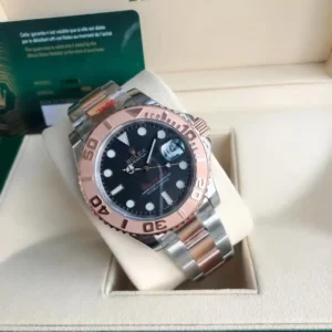 fake rolex super clone yacht master 37 rose gold chocolate dial 268621