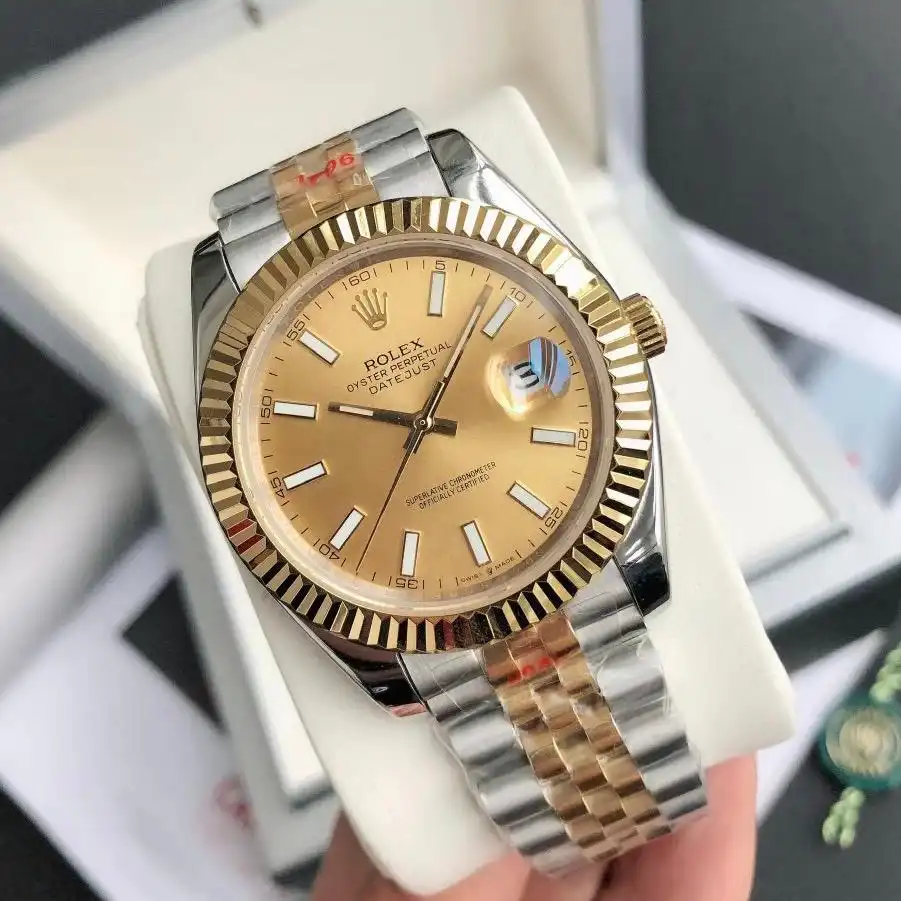 Rolex Datejust 41 Two-Tone Yellow Gold Champagne Dial