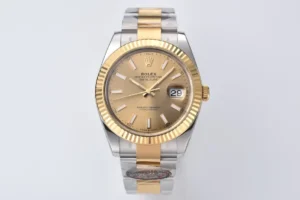 Luxury fake Rolex watch with gold accents