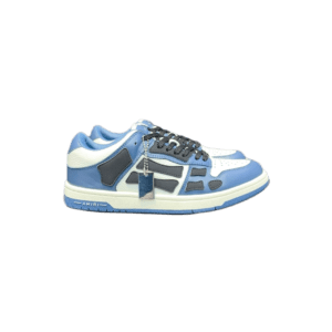 Amiri Skel Top low sneakers blue white black leather low-top design with metal tag accessory