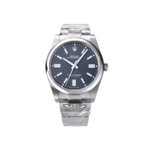 Rolex Oyster Perpetual 126000 blue dial stainless steel bezel stainless steel watch