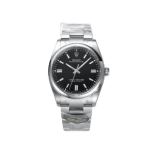 Rolex Oyster Perpetual 36 black dial stainless steel bezel stainless steel watch
