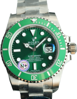Rolex Submariner 116610LV green dial green ceramic bezel stainless steel watch